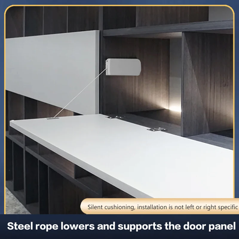 

Steel Cable Soft Close Support For Flip Down Cabinet Door Damping Suspension Rod S Type Quiet And Adjustable Hardware Fitting