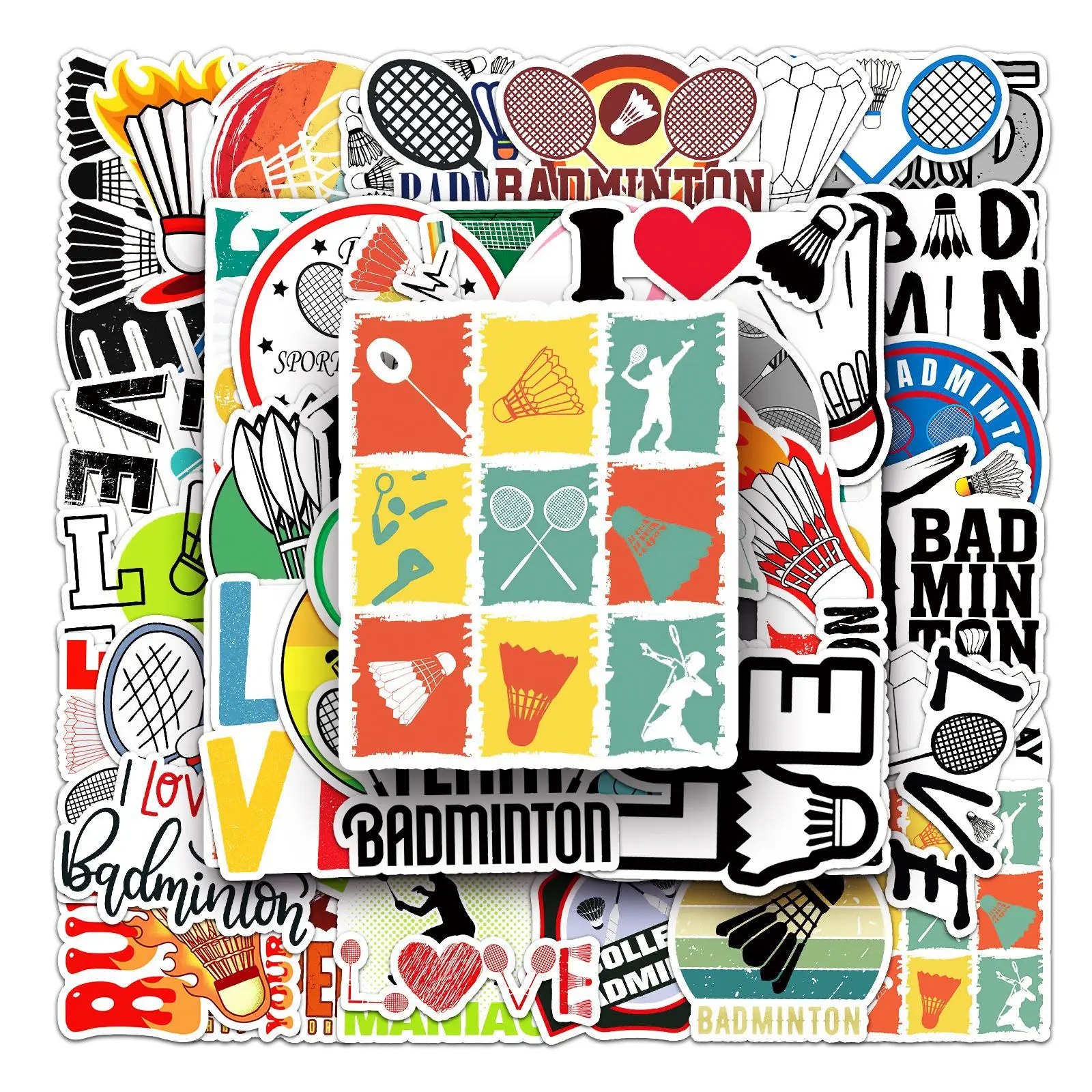 50 stuks badminton cartoon gra - Badminton Emoji recensie en prijs
