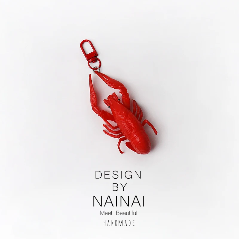 Creative Simulation Lobster Series Keychain Personalized Backpack Foodie Display Piece Cute Quirky Food Hanging Ornament