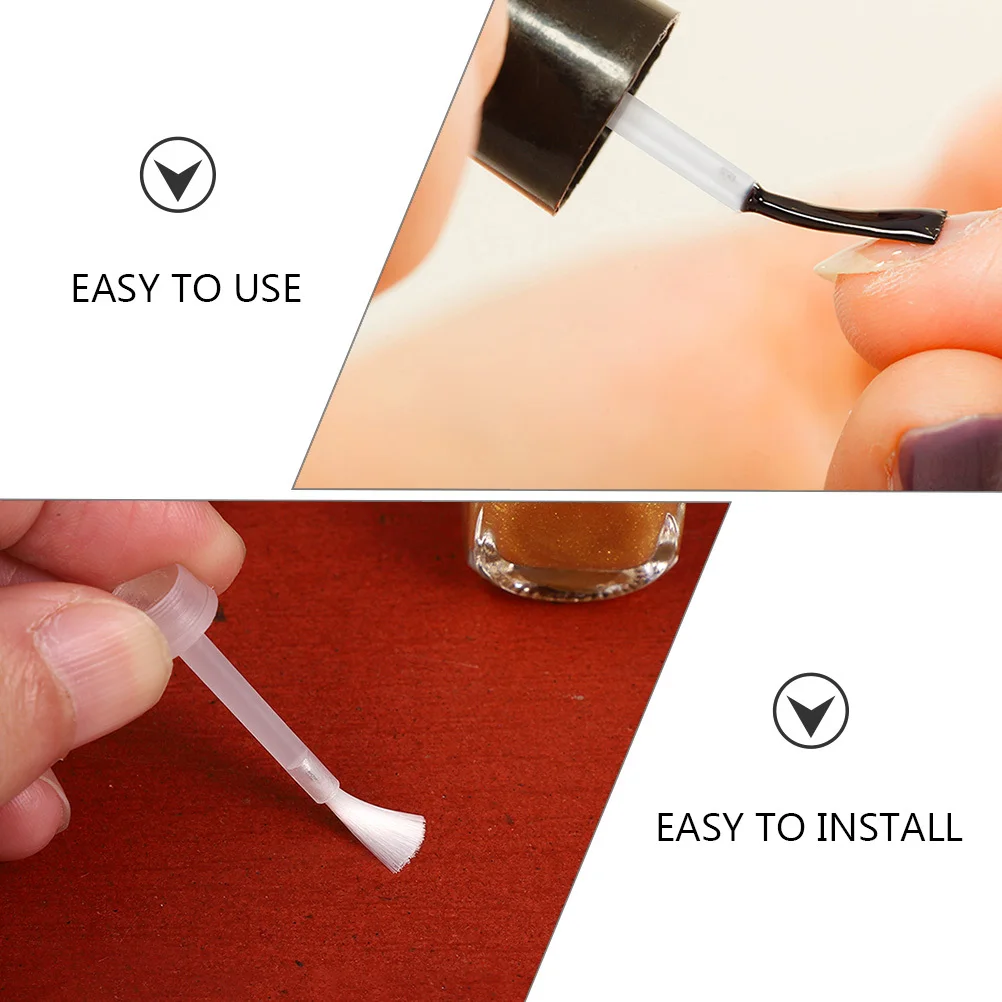 250 قطعة من فرشاة جل طلاء الأظافر، شعيرات ناعمة سهلة التركيب، أداة استبدال فرشاة طلاء الأظافر السائلة #1