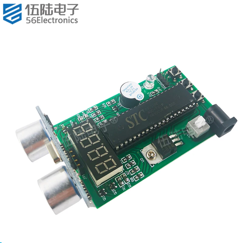 Único-chip de distância ultra-sônica instrumento de medição kit diy invertendo peças de componentes de soldagem radar