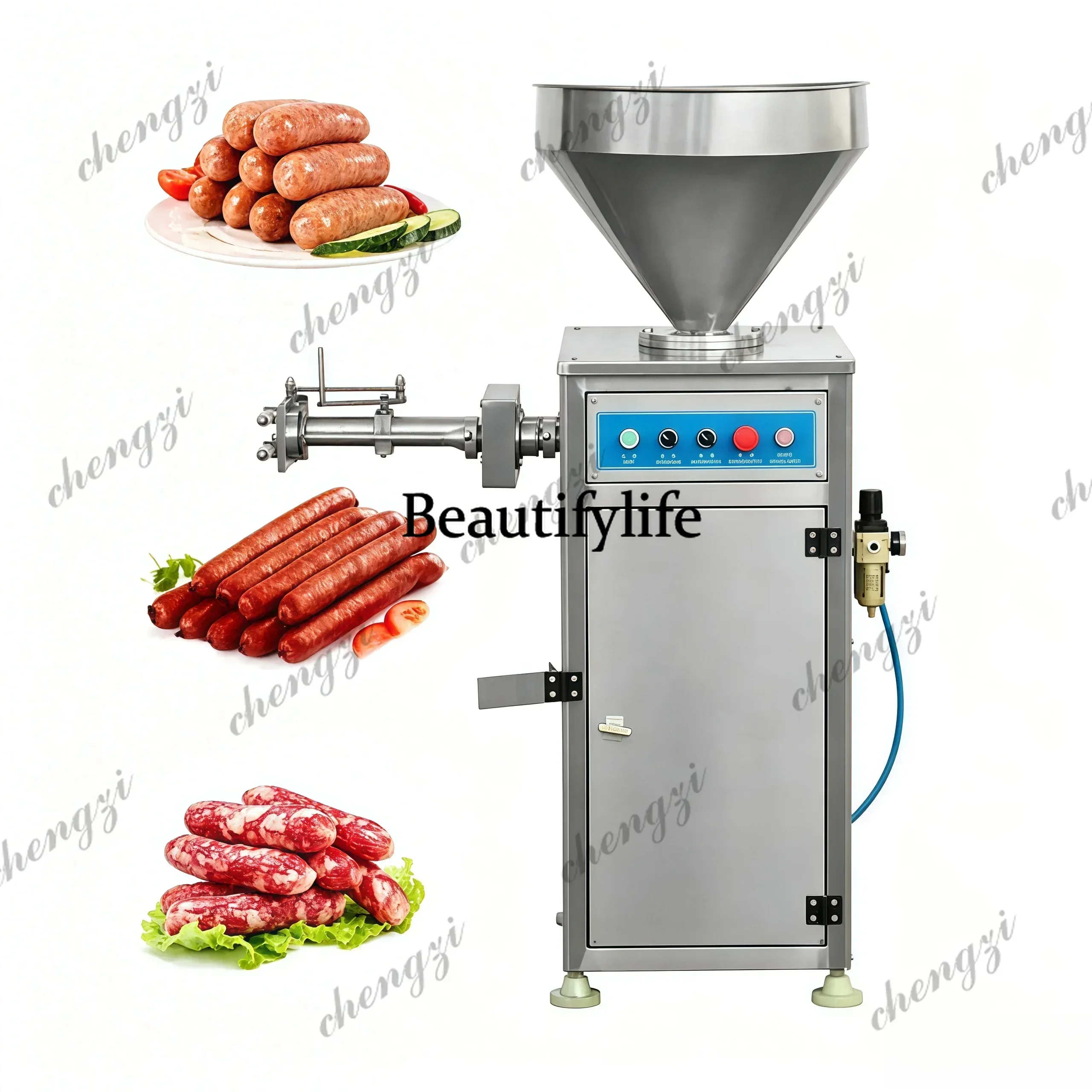 Pneumatic Sausage Filler Automatic Commercial Meat Sausage Stuffer Filling Machine Salami Sausage Ham Make Machine With Twister