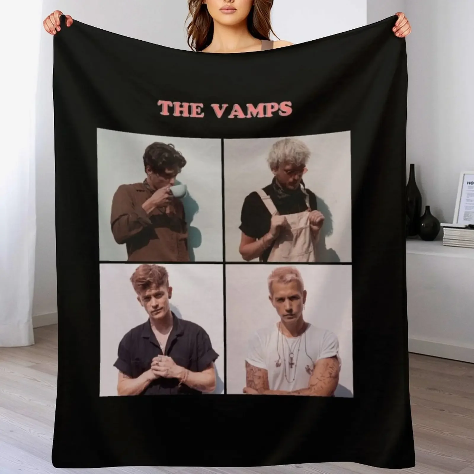 

The Vamps - Cherry Blossom era Throw Blanket For Baby Heavy warm winter Extra Large Throw Blankets