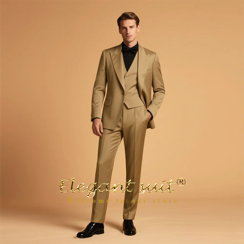 

Изысканный джентльменский костюм из 3 предметов: индивидуальный наряд премиум-класса для офиса, церемоний и специальных мероприятий