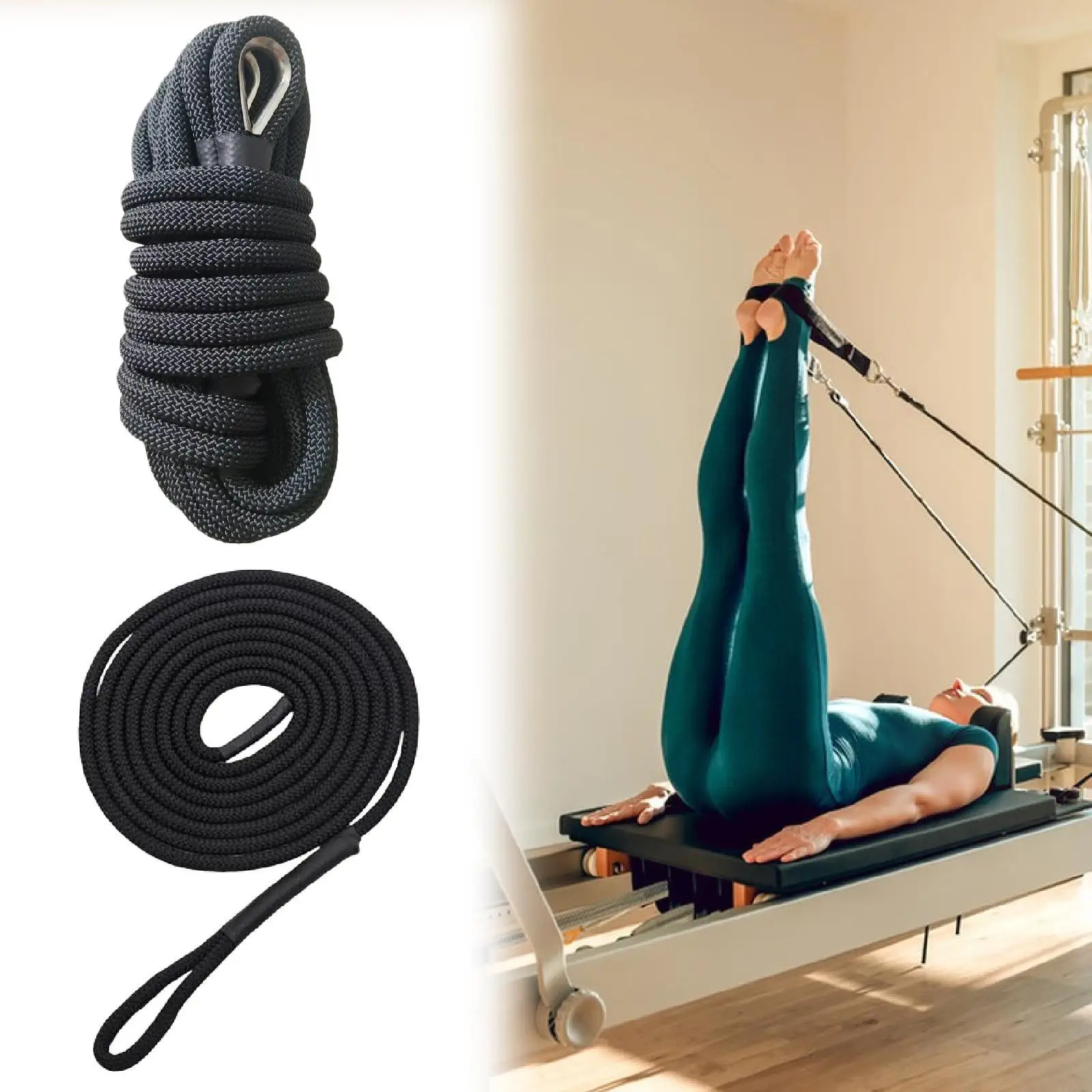 

Pilates Reformer Pull Rope Component 102.36''length for Pilates Core Bed Accessories Workout Equipment Balance Training Yoga