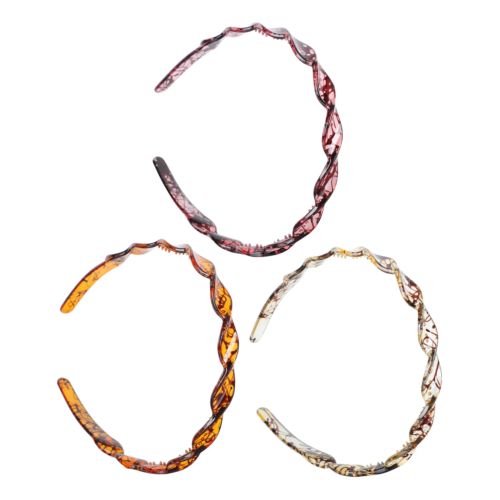 

3pcs Resin Hoops U-Shaped Hair Bands Simple Headband For Face Washing Beauty Hairbands Non-Slip Sports Hairband Women Girls Hair