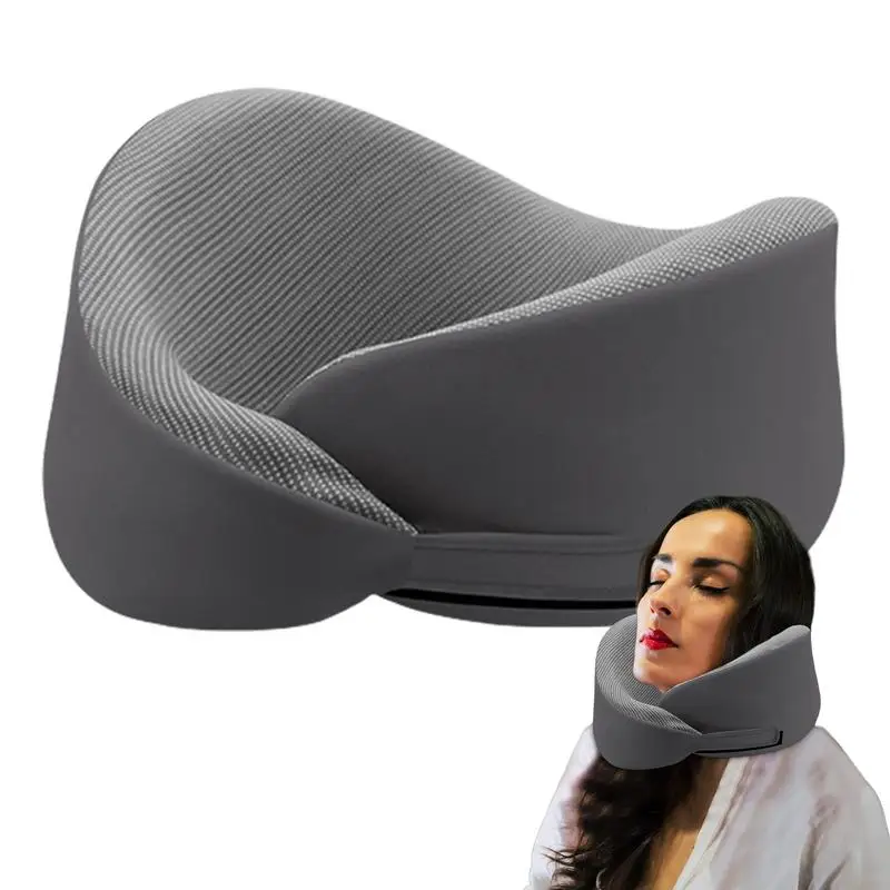 Travel Pillow For Airplane U-Shaped Airplane Neck Support Pillow Adjustable Size Support Pillow For Car Airplane Home Work Area