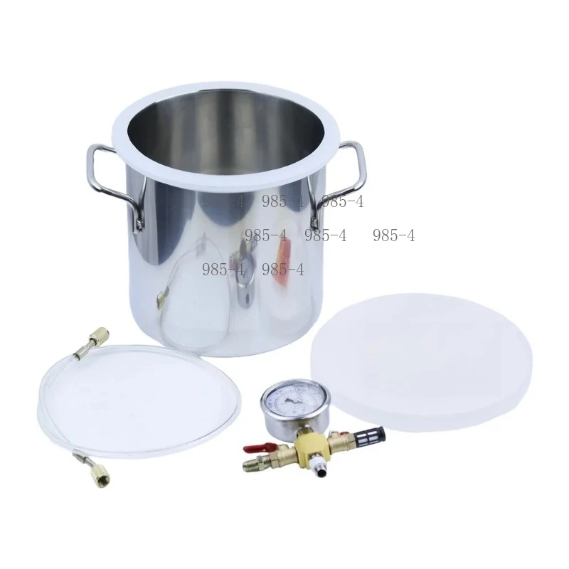 Upgraded Tempered Glass Lid Vacuum Chamber, 2 Gallon 304 Stainless Steel Resin Degassing Tool