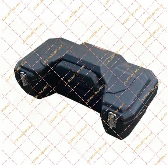 ATV Rear Cargo Box 75x40x29cm with Lock & Backrest, Waterproof HDPE Storage Case for UTV Quad Bike Beach Buggy