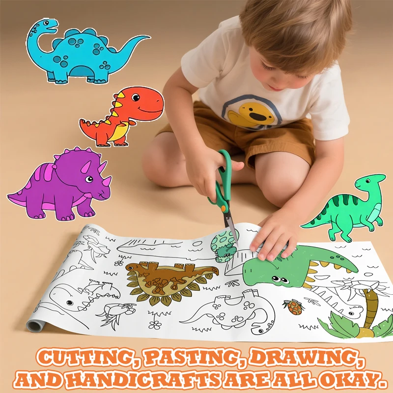 300CM DIY Tekenrol Kleverige Kleur Vulpapier Graffiti Scroll Coloring Roll Kids DIY Schilderen Educatief speelgoed voor kinderen