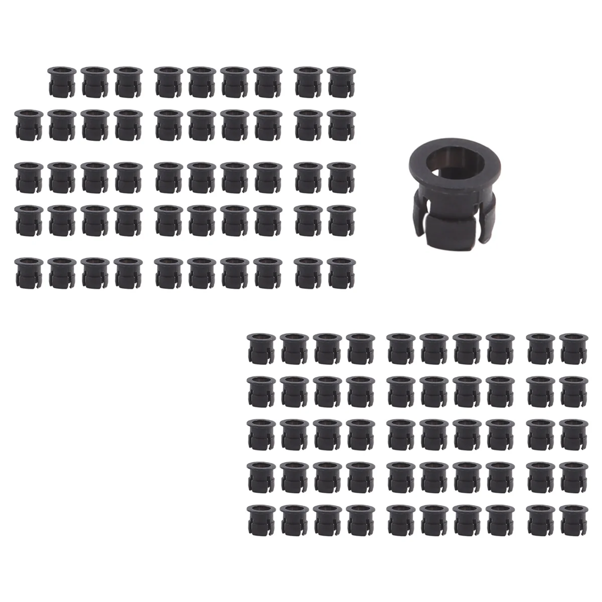 100 piezas de plástico negro 5 mm LED Clip Holder cajas de montaje en panel de exhibición