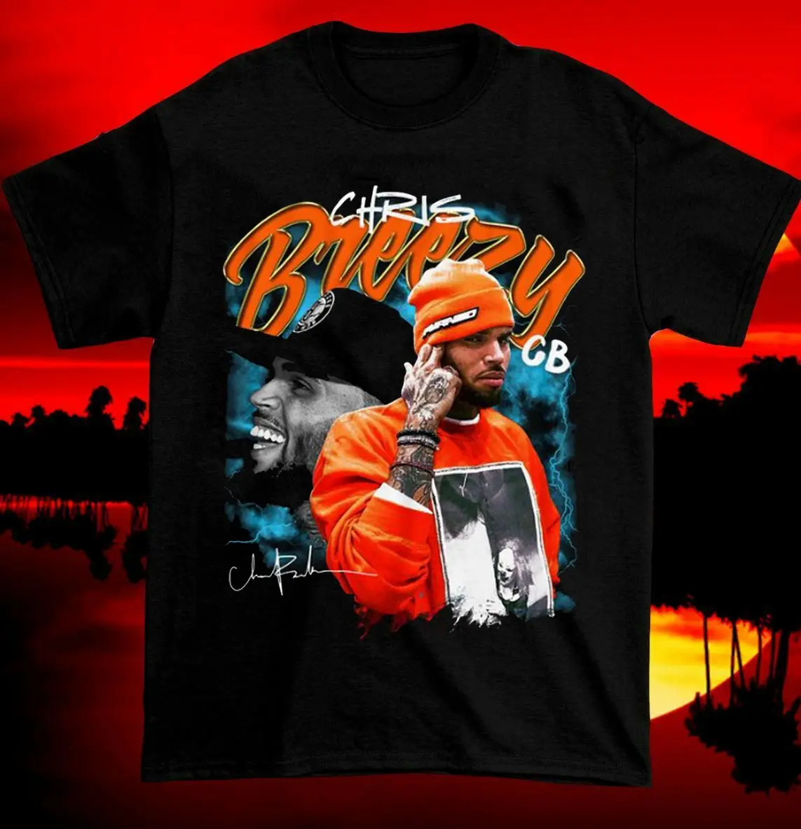 

Chris Brown Theme Fun Bowl-Shaped XX Tour Hip-Hop Singer 2025 Men's T-Shirt Harajuku Round Short-Sleeve TShirt Streetwear Unisex