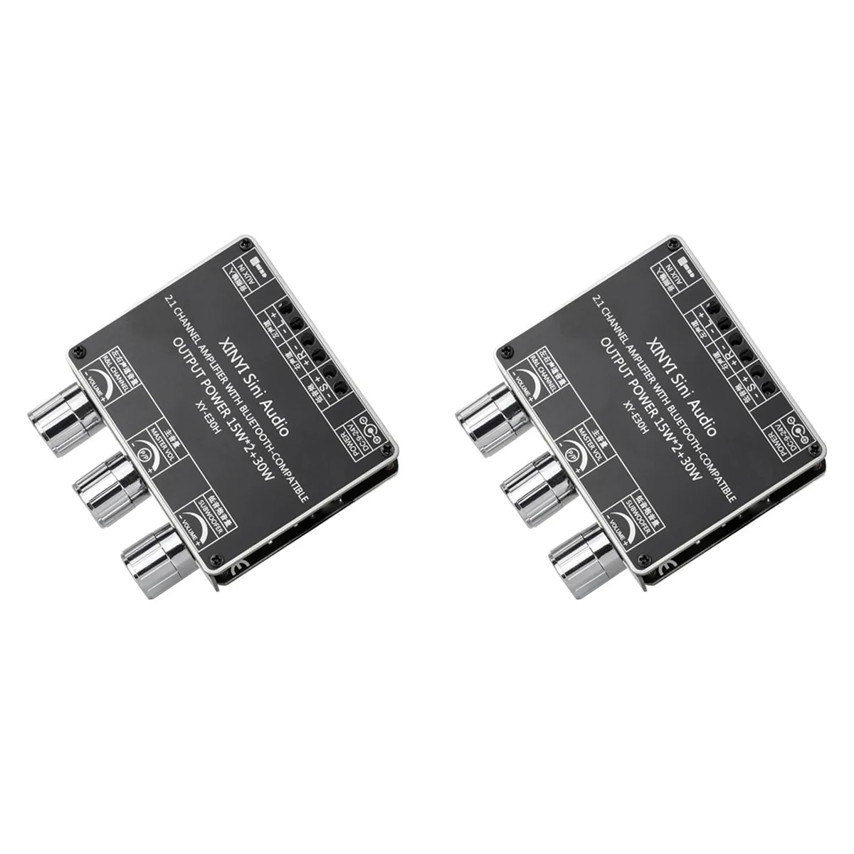 

2X XY-E30H 2.1 Channel Bluetooth Audio Power Amplifier Board Module High and Low Bass Subwoofer App