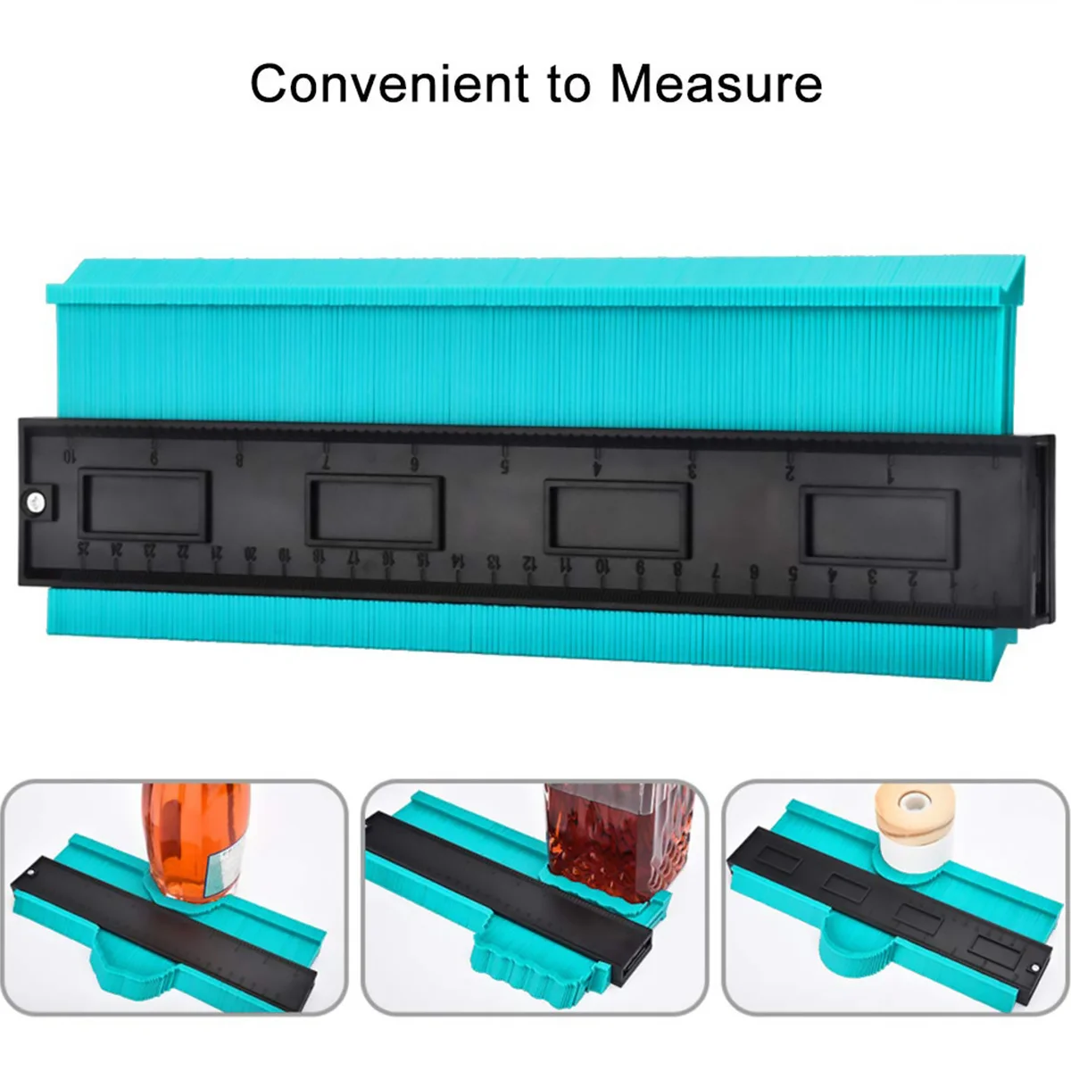 Contour Gauge Profile Tool for Measuring - Irregular Shape Duplicator Outline Tool for Carpenter, Scribing, Corner Angle Edge Me