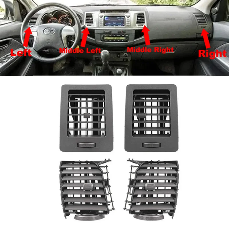 

Car Front Central Dashboard Panel Left Right Air Vent Outlet Assembly For Toyota Hilux 2004-2015 Parts A/C Air Vent Outlet