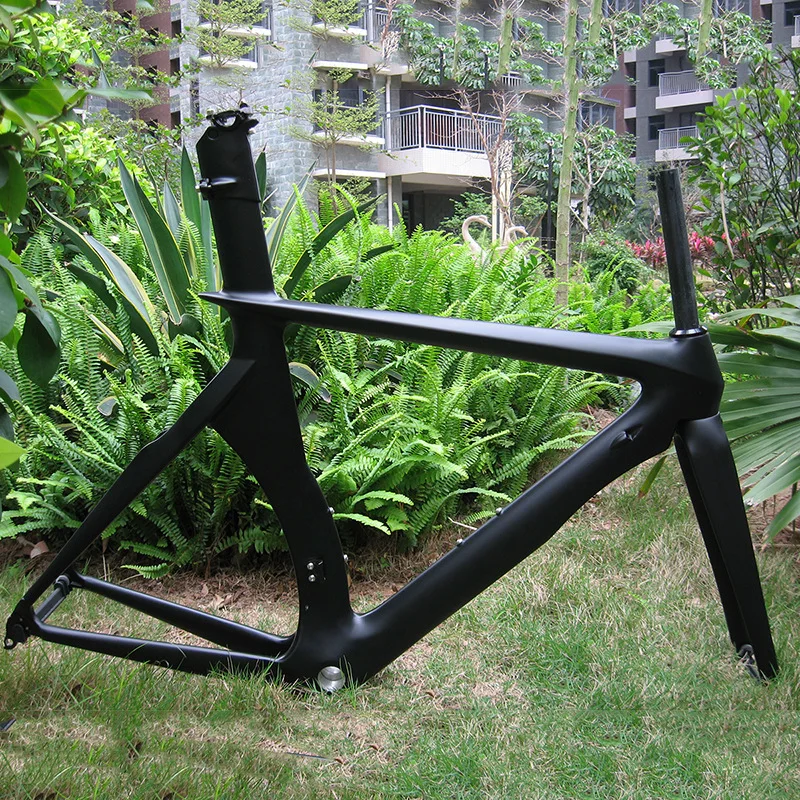 

Naturefly Black Carbon Time Trial Bike Triathlon Cycle Frame TT Road Bicycle Frameset 700c