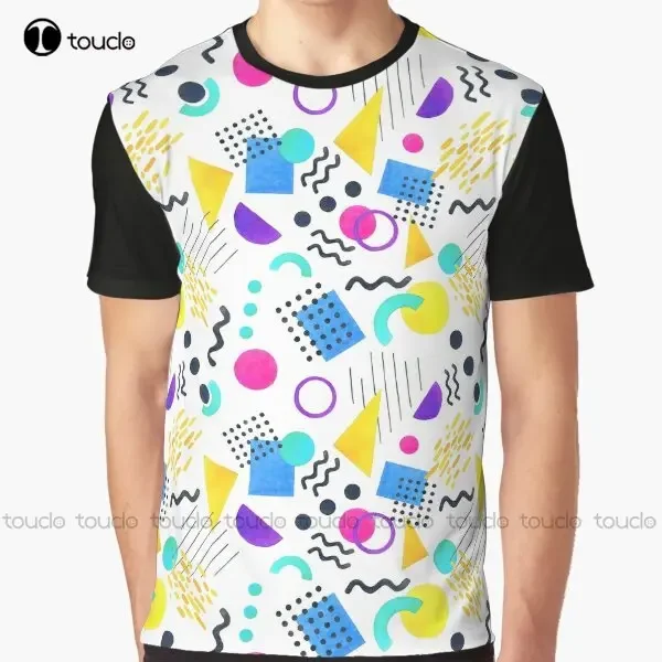 Memphis Style Graphic T-Shirt Custom Aldult Teen Unisex Digital Printing Tee Shirts Custom Gift Xxs-5Xl Streetwear