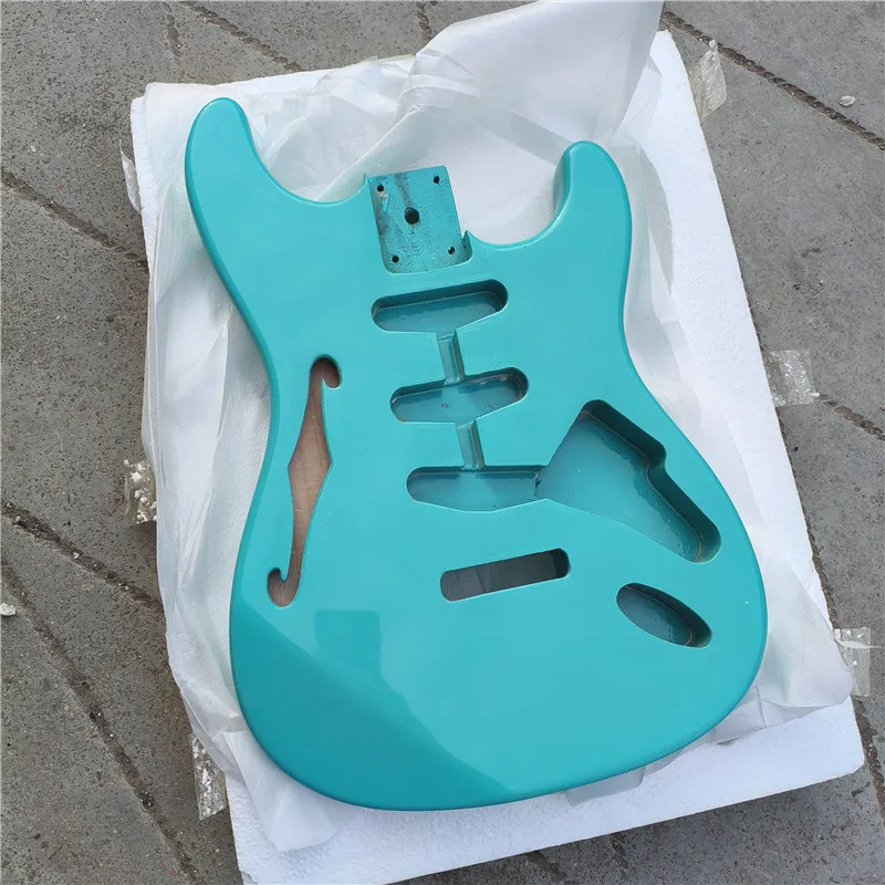 Lake Blue 6 Strings ST Style F Hole Alder Electric Guitar Body  3s Route  BJ848