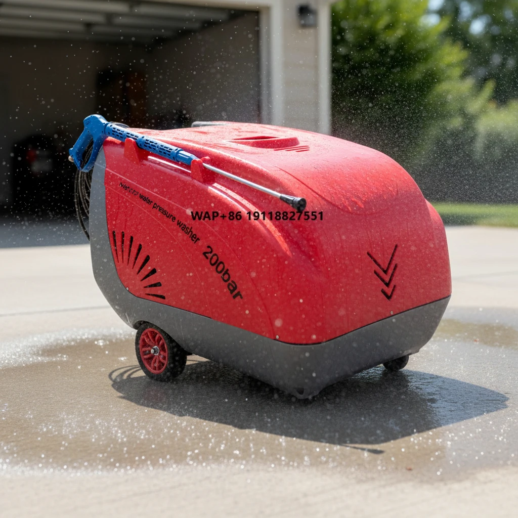 

New OEM Oil 200bar Heavy Duty High Pressure Hot Water Cleaning Machine for Industrial Oil Removal