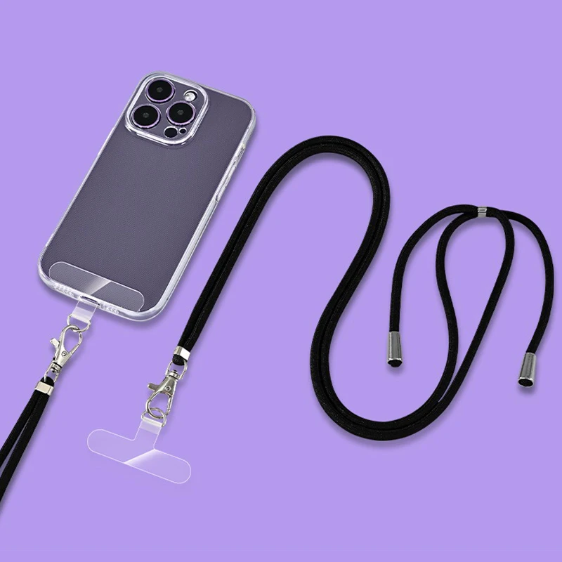 TPU Mobile Phone Case Crossbody Lanyard High Transparent Gasket Connector Patch Anti-Lost Fixed Film 1 Pc