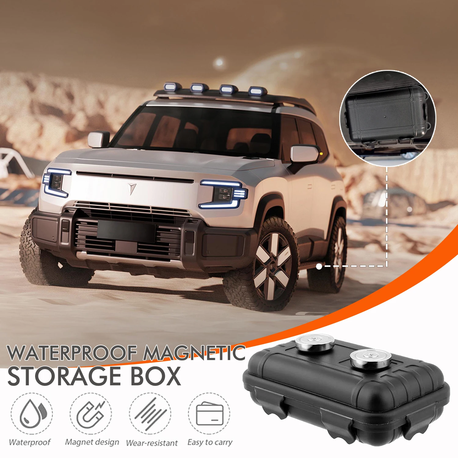 For Hider Rustproof Magnetic Storage Box Magnetic Key Holder Under Car Hide Key Box with Strong Magnet Waterproof Magnetic Key