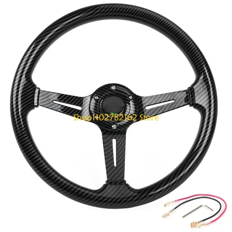 

547B Heat Resistant Anti Corrosion ABS Steering Wheel 14 Inch Universal 6 Bolt Design
