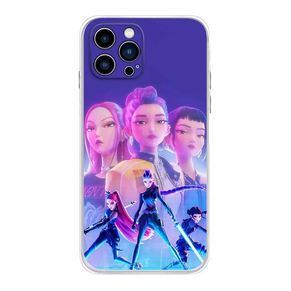 KPop D-Demon H-Hunters Phone Case For iPhone 16 15 14 13 12 11 Pro Max Mini X XS SE 7 8 Plus 16E Shockproof Non-Slip Soft Cover - náhled 4
