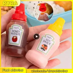 Portable Condiment Squeeze Bottle Covered Salad Container Multifunctional Convenient Squeeze Sauce Bottle For Seasoning