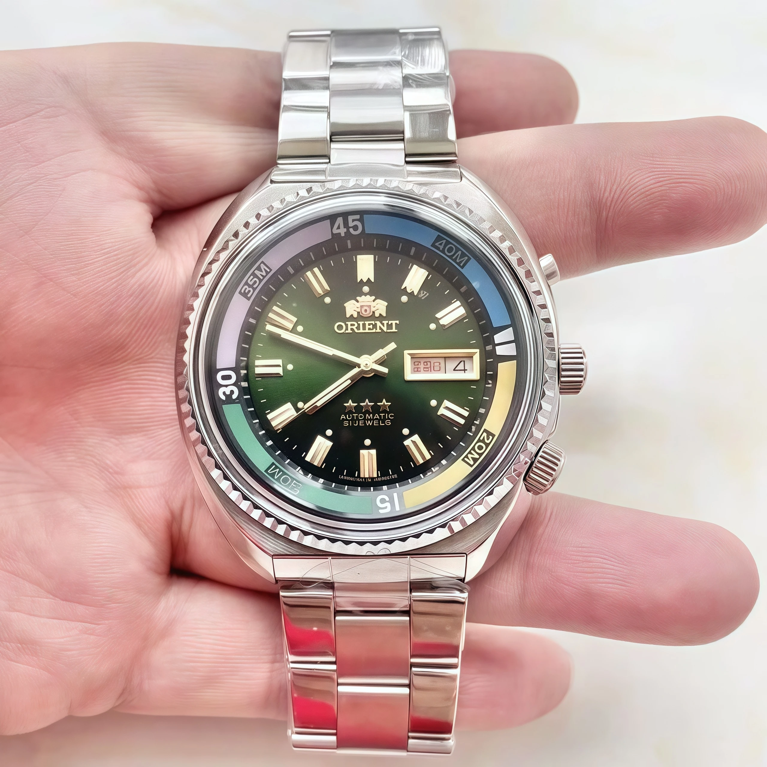 

Automatic Mechanical Unisex Watch World Time Full Function Steel Strap Select Dial Luminous Orient Watch Series