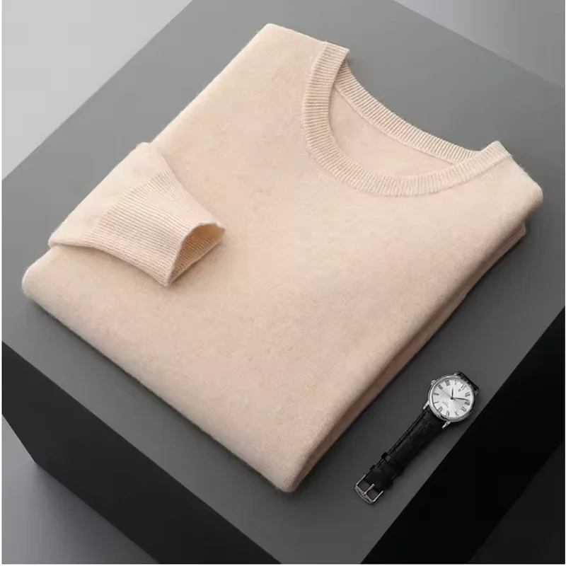 2025 Maglione di cashmere O-Collo Pullover da uomo Allentato Oversize M-3XL Maglia inferiore Autunno Inverno Nuovo Coreano Casual Uomo Top