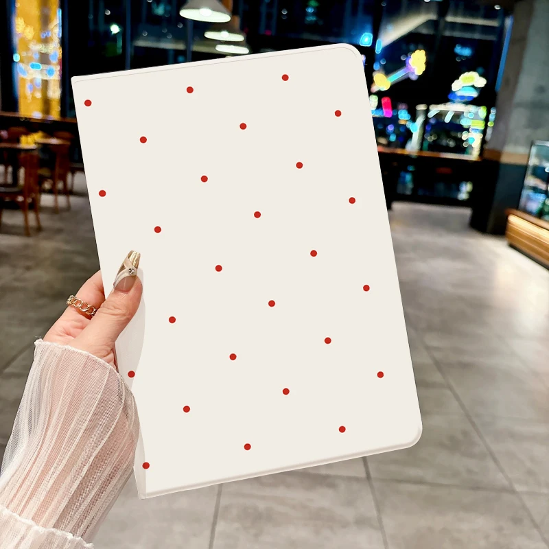ins Cute polka dot red case for iPad pro 10/11-Inch 2020/6th/7th /8th /Air 3rd/Air 4th/9th gen/Air 5th Gen 2022/Air 11