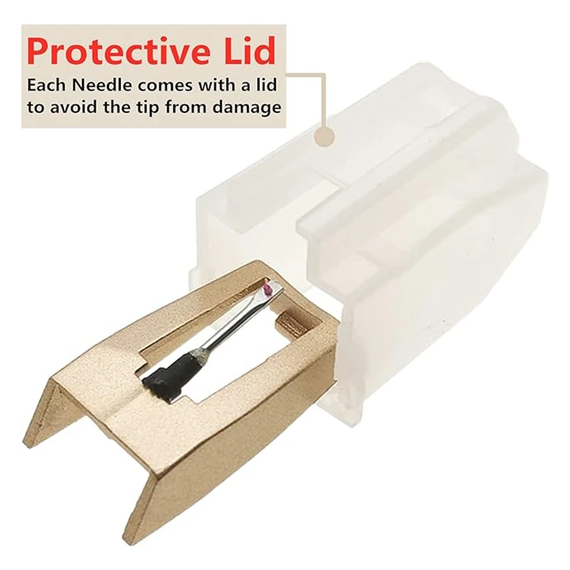 3 قطع من إبرة مشغل التسجيلات، إبر سجل ذهبية مطورة بديلة لـ Crosley، Victrola، Jensen Turntable متينة