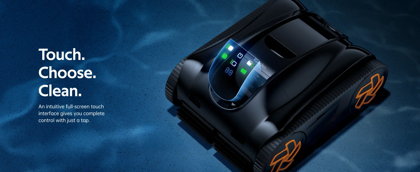 pool cleaner with full touch screen