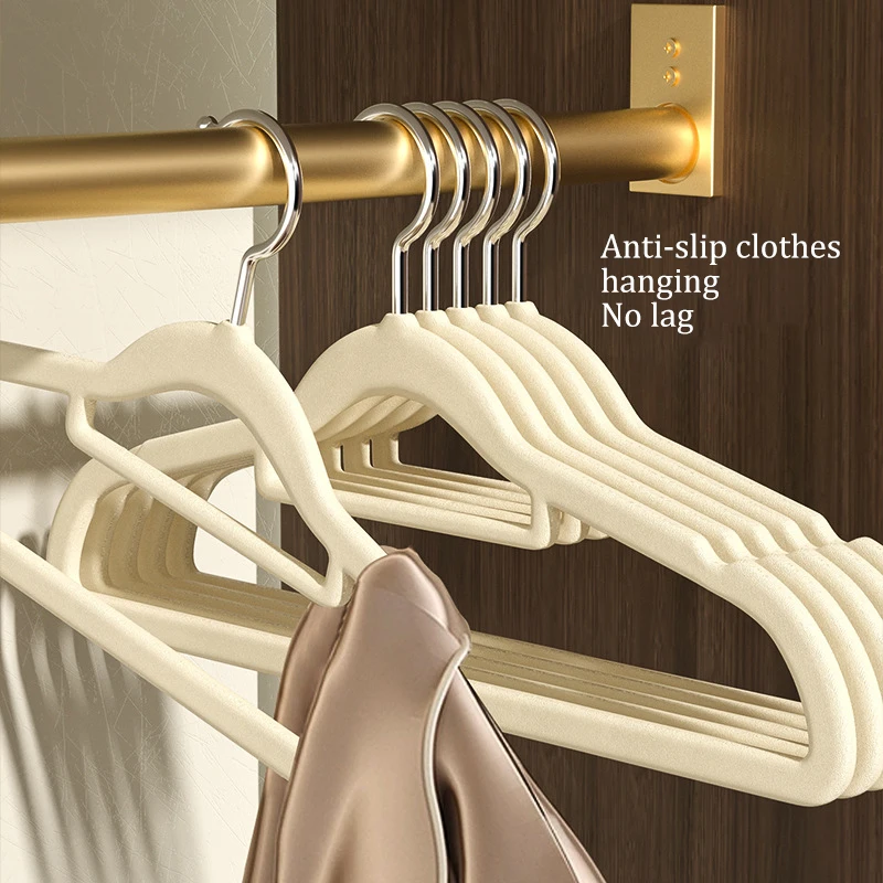 10/20Pcs Velvet Hanger Non-Slip Dressing Storage Suit Shirt Camisole Closet Organizer Save Space Prevents Shoulder Bulging