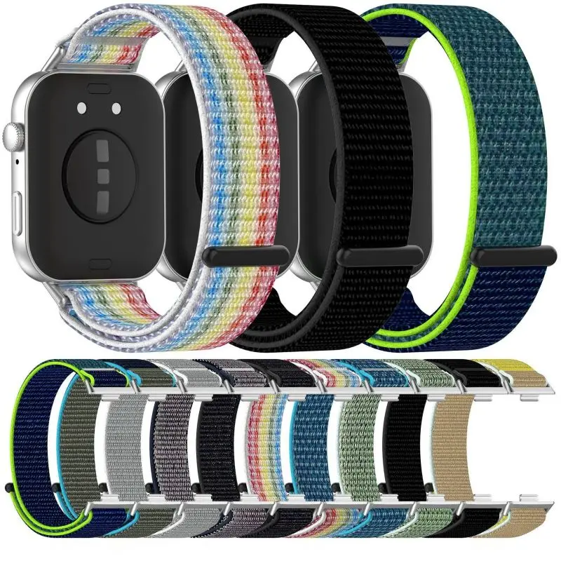 Nylon Woven Strap For Huawei Watch Fit 3 Sport Loop Bracelet Replaceable Wristband Fit3 Adjustable Wrist Band Adater Accessories