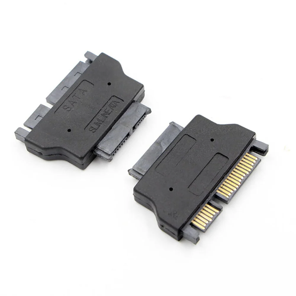 Slimline SATA محول المسلسل ATA 7 + 15 22pin ذكر إلى Slim 7 + 6 13pin شاحن أنثي