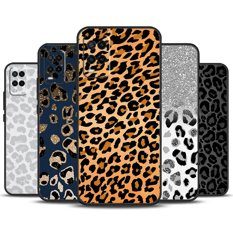 Leopard Print Black Cheetah Pattern For OPPO A98 A78 A58 A5 A9 A15 A17 A57 A77 A96 A76 A16 A54 A74 A94 A52 A72 A57S A53S Case