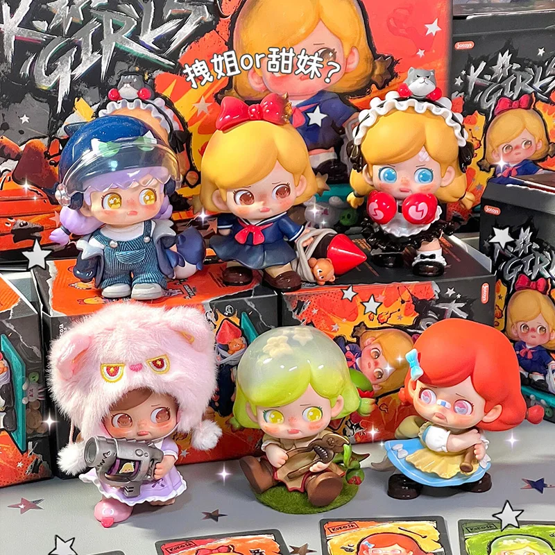 

KOKOSA K.O.Girls Series Blind Box Cool Girl Anime Figure Surprise Bag Kawaii KOKOSA Action Figurine Mystery Box Desk Decor Gift