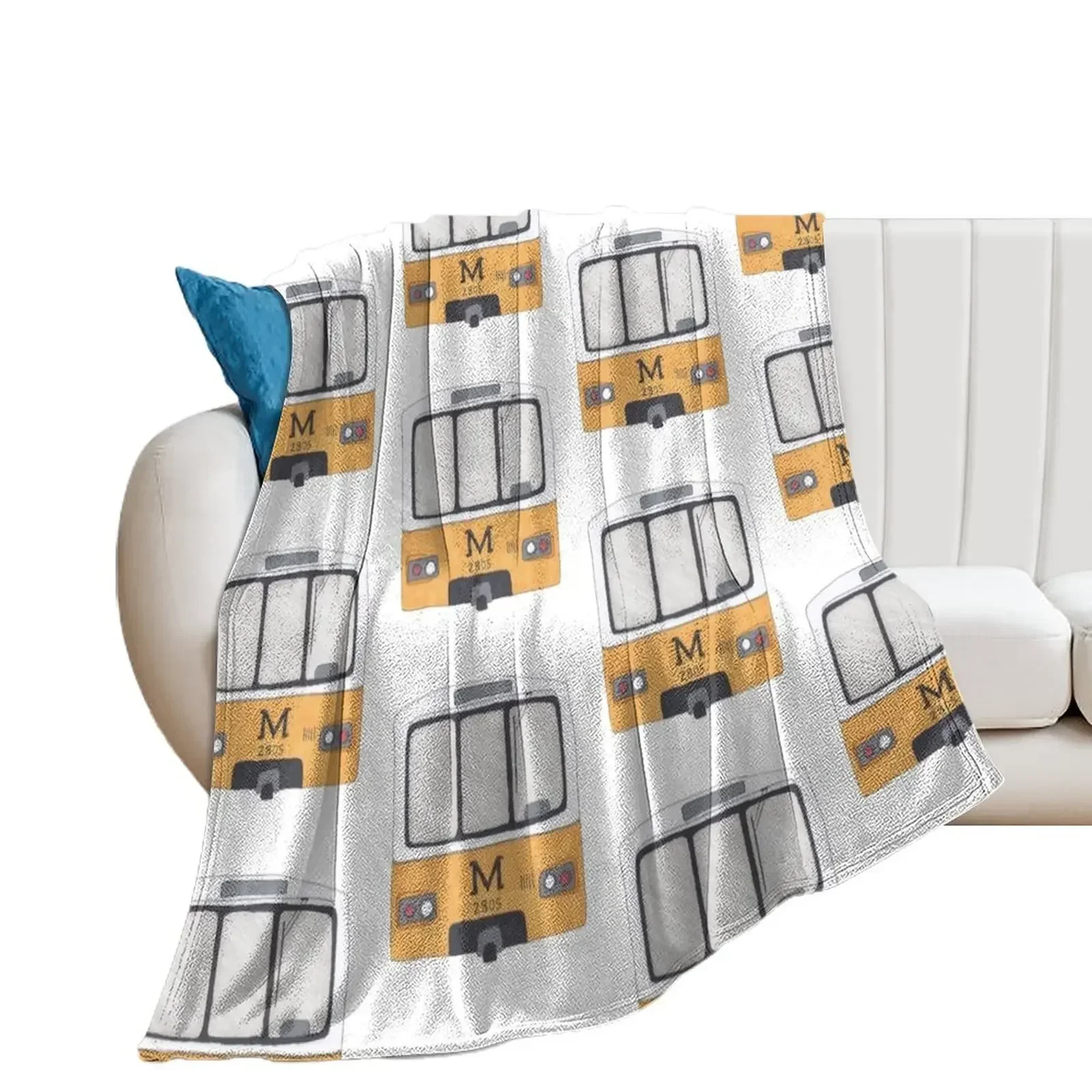 the metro Throw Blanket Cute Plaid Tourist Blankets For Sofas Decorative Beds Blankets