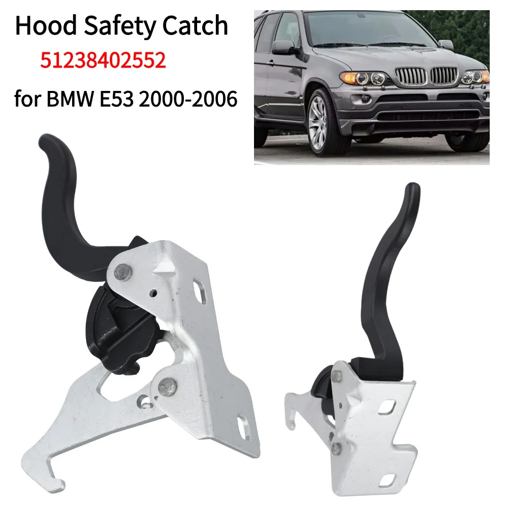 Hood Safety Catch for BMW E53 2000-2006 51238402552 Release Handle Engine Lid Latch Hook Car Engine Lock Buckle car Accessories