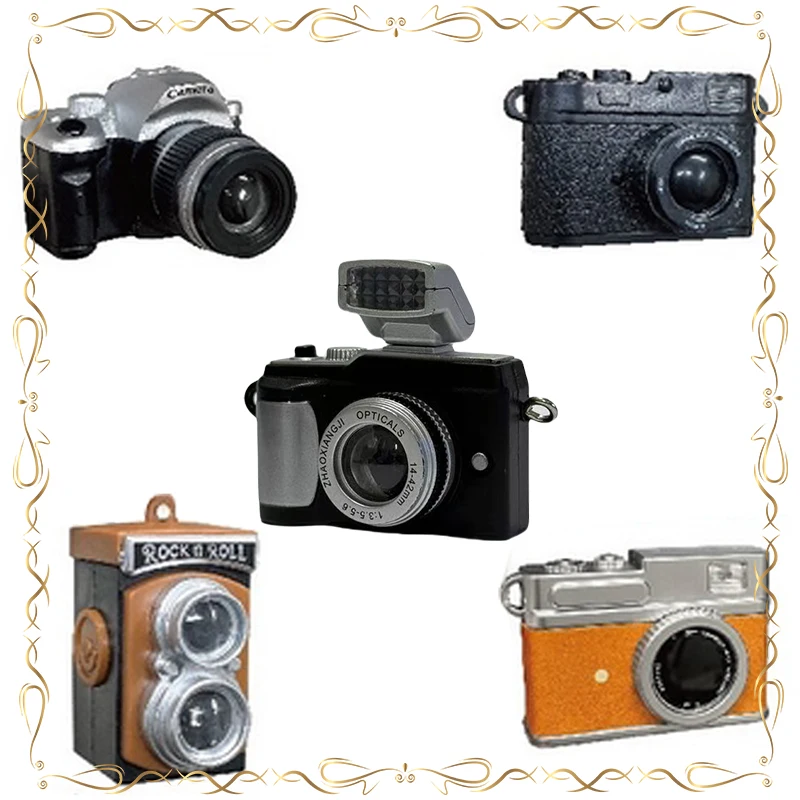 

Gashapon Retro Mini Camera Flash Miniaturization Collection Desktop Ornament Action Figure Model Toys