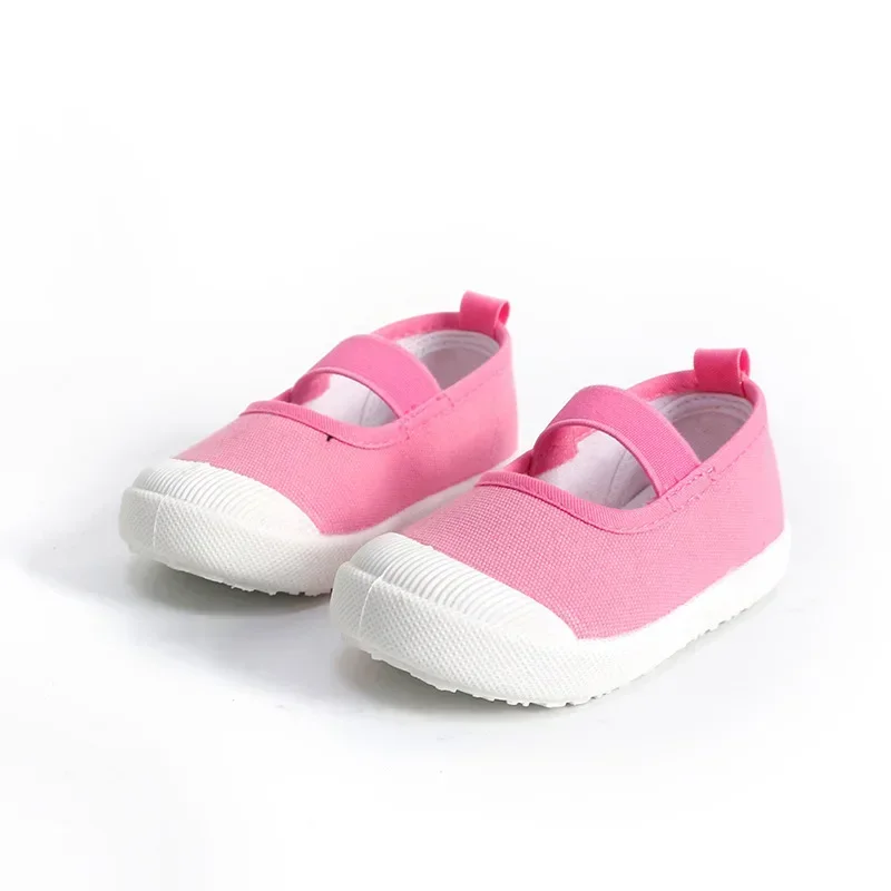 2024 New Spring Autumn Baby Girl Shoes Kids Canvas Shoes Children Casual Sneakers Candy Color Flowers For Girls Floral Prints