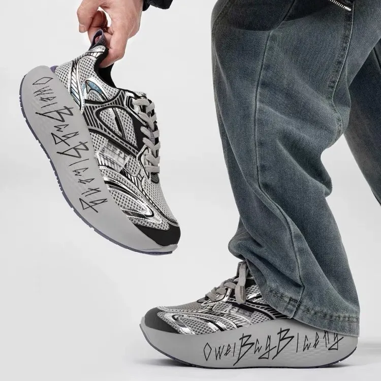 

Нишевые дизайнерские повседневные кроссовки на толстой подошве для мужчин и женщин, летние новые уличные дышащие модные спортивные туфли на шнуровке для пар