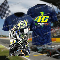 2025 Latest Italian Motorcycle Racing Driver Rossi Racing Suit T-shirt Daily Fashion Trend Sports Comfortable Top