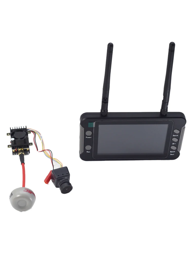 FPV-Videosender 2 W VTX und Drohne 1200 TVL FPV-Kamera FPV-Monitor 4,3 Zoll mit DVR 5,8 GHz 40-Kanal-Empfänger für FPV-Drohnen-RC-Auto