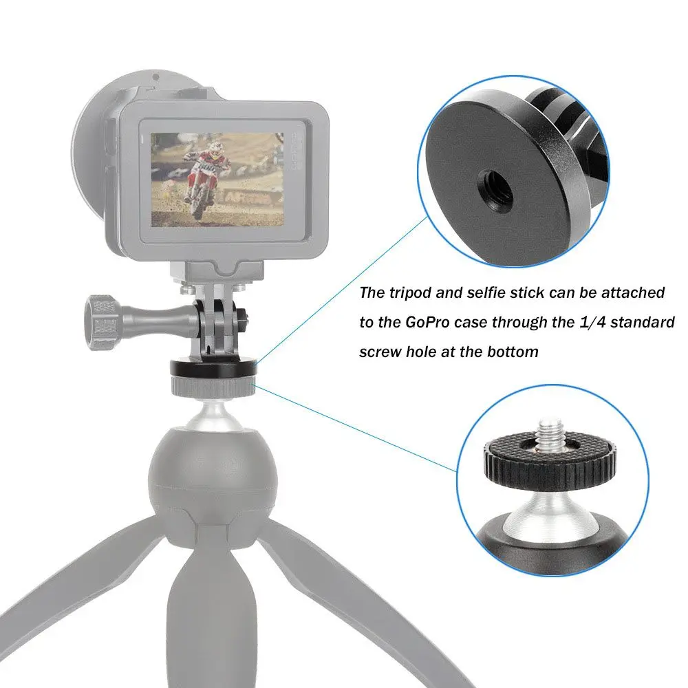 Sucker Stabilizer For Gopro 1/4 Thread Adapter Tripod Adapter Tripod Mount Base Sports Camera Accessories Tripod Mount Adapter