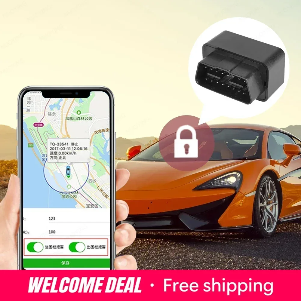 Rastreador GPS OBD 2G/4G, Localizador Antirrobo para Automóvil de 12-24V, Alarma SMS con Geocerca en Tiempo Real, Aplicación Gratuita
