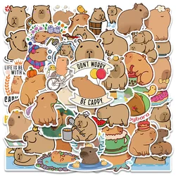 10/50PCS Plump Capybara Cartoon Cute Brown Animals Stickers Scrapbook Laptop Phone Luggage Diary Car Motorcycle Sticker Kid Toy