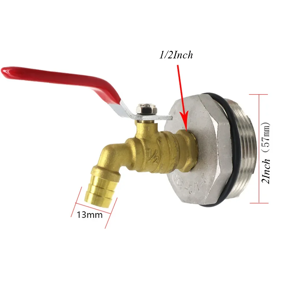 

Iron Brass Tank Adapter 60mm External thread to 13mm 15mm 20mm 25mm Garden Water Connectors Drain Adapter