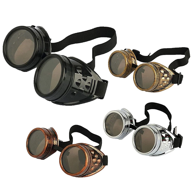 

4 Pcs Retro Vintage Victorian Era Steampunk Goggles Glasses Welding Punk Sunglasses